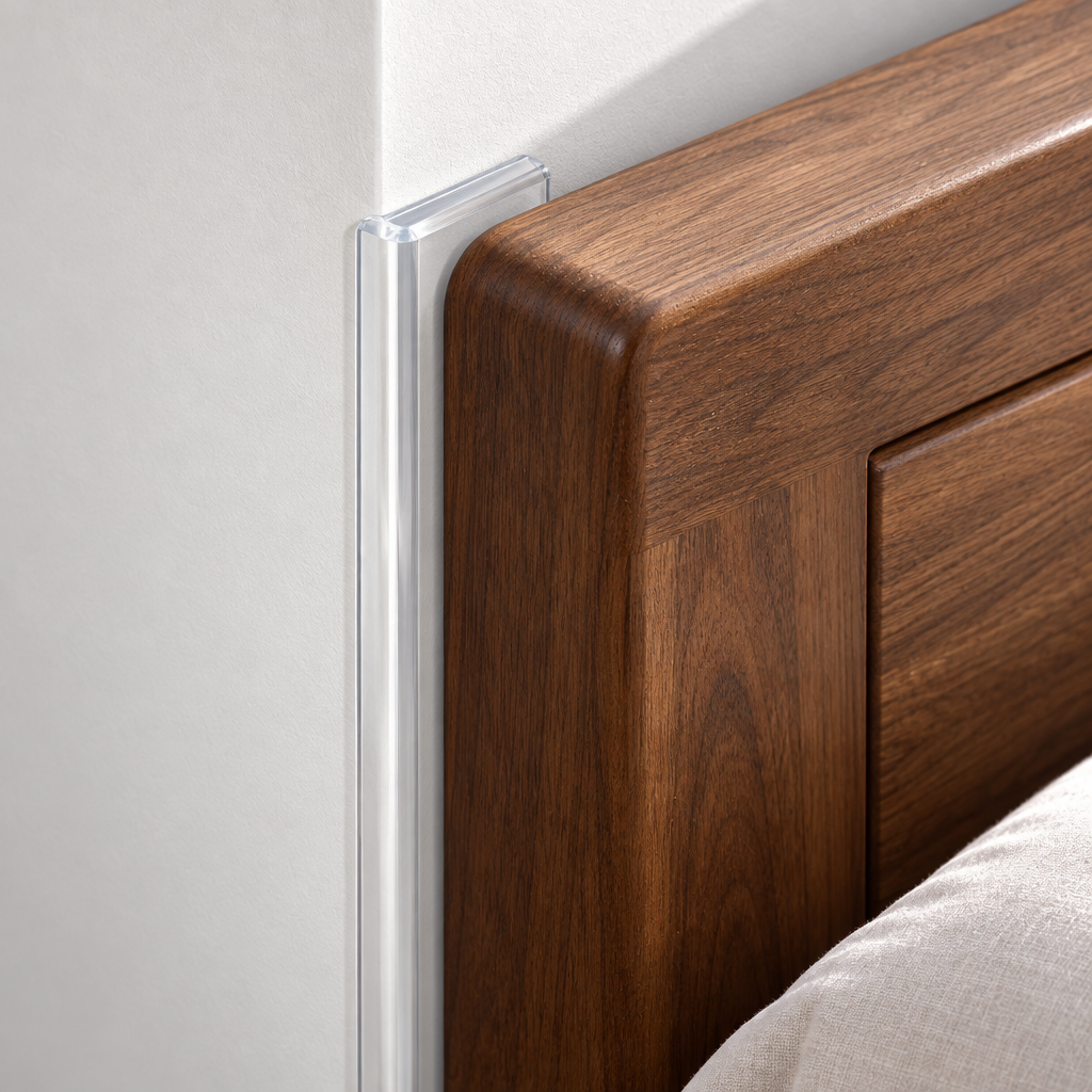 Clear Silicone Wall Corner Protector | Invisible Shock-Absorbing, Peel-and-Stick Edge Guard