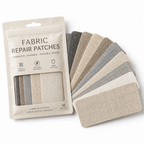 Self-Adhesive Fabric Repair Patches | 10-Pack, No-Sew, Linen & Cotton Blend, Peel-and-Stick