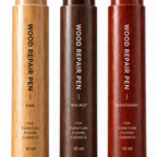 Wood Furniture Touch-Up Pen Set | 3-Color Oak Walnut Mahogany, Precision Brush Tip, Scratch & Chip Repair