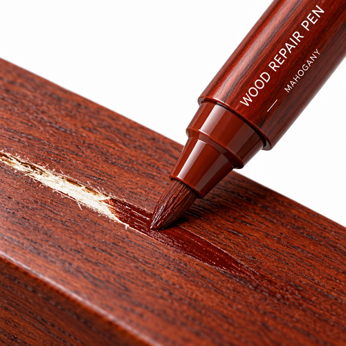 Wood Furniture Touch-Up Pen Set | 3-Color Oak Walnut Mahogany, Precision Brush Tip, Scratch & Chip Repair