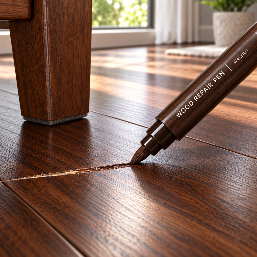Wood Furniture Touch-Up Pen Set | 3-Color Oak Walnut Mahogany, Precision Brush Tip, Scratch & Chip Repair