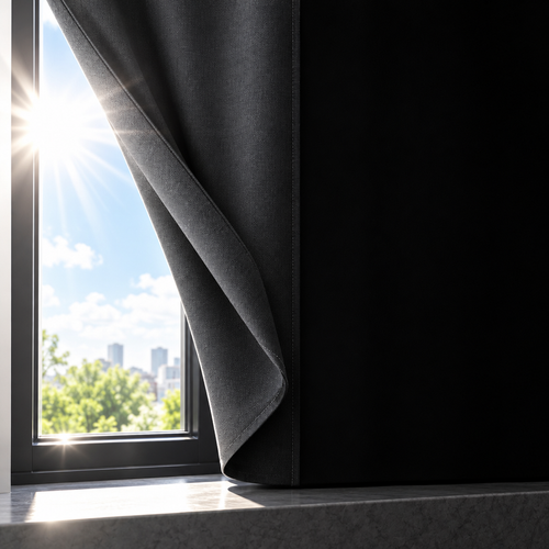Velcro Blackout Curtain | 100% Light Blocking, Tool-Free Peel-and-Stick, Thermal Insulating